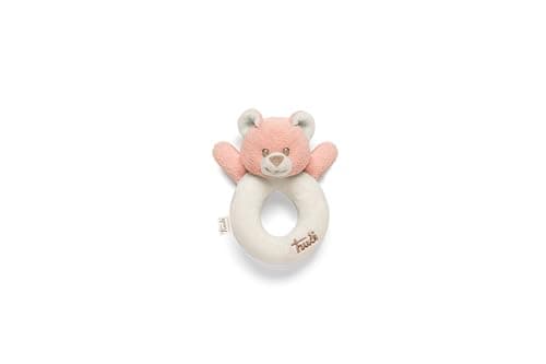 Image of Trudi Pink Rattle Bear Teddy bear plush baby newborn 0+ | 14x12x6cm size XS baby collection | model 28136