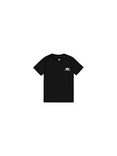 Image of Alpha Industries Basic T Small Logo Kids/Teens T-Shirt Black