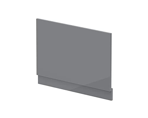 Image of nuie BPR1313 Modern Bathroom Straight Bath End Panel and Plinth, 560 x 780 x 36mm, Gloss Cloud Grey