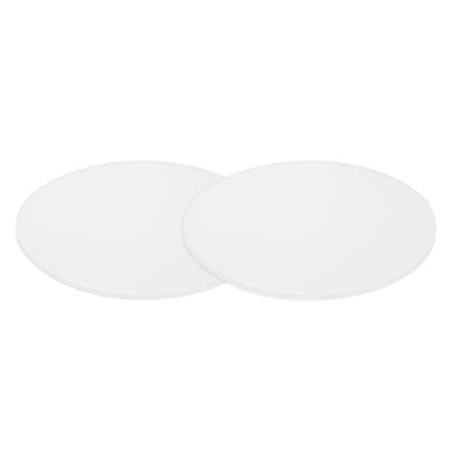 Image of PATIKIL Solid Round Silicone Rubber Sheet, 2 Pcs 100mm OD x 3mm Thick Round Silicone Sealing Gasket Pads Bumper Pads for Home Craft Industrial Anti Vibration Slip Gasket, Translucent