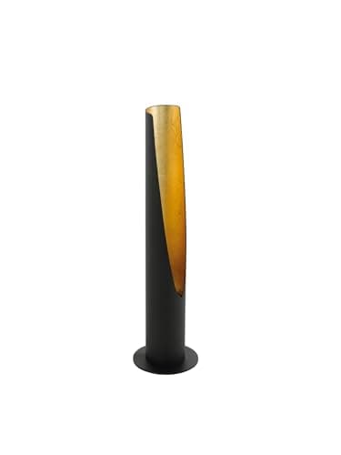 Image of Eglo Table Lamp Barbotto, 1 Bulb Table Light, Steel Rod Lamp, Colour: Black, Gold, Socket: GU10, incl. Switch.