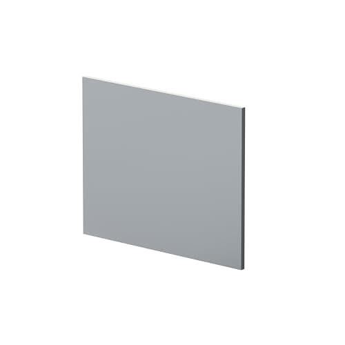 Image of Balterley Bath End Panel 700mm, MDF End Bath Panels, Satin Finish Straight Bathroom Panels for Bathtub, Water Resistant Panel Covering for Bathroom Baths and Soaking Tubs (Grey)