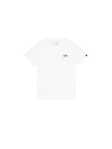 Image of Alpha Industries Basic T Small Logo T-Shirt for Men White