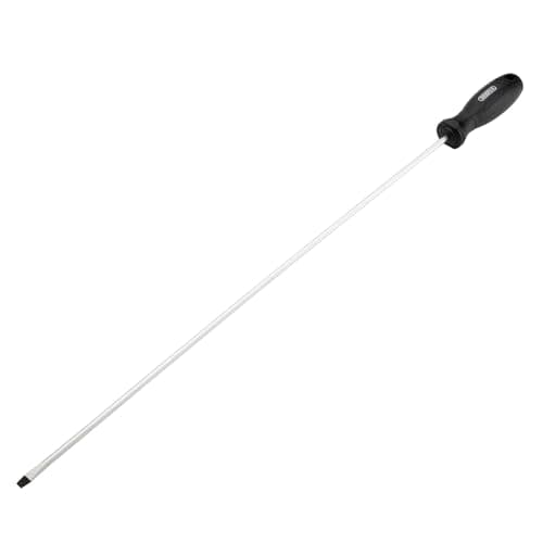 Image of Draper Slotted Hard Grip Screwdriver, 5.5 x 450mm - 13553 - Magnetic Tip, CRV Blade