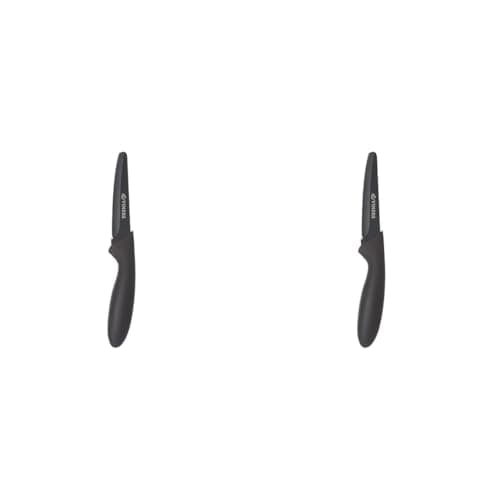 Image of Viners Assure 3.5” Stainless Steel Paring Soft Grip Handle Safety Kitchen Knife, Black (Pack of 2)
