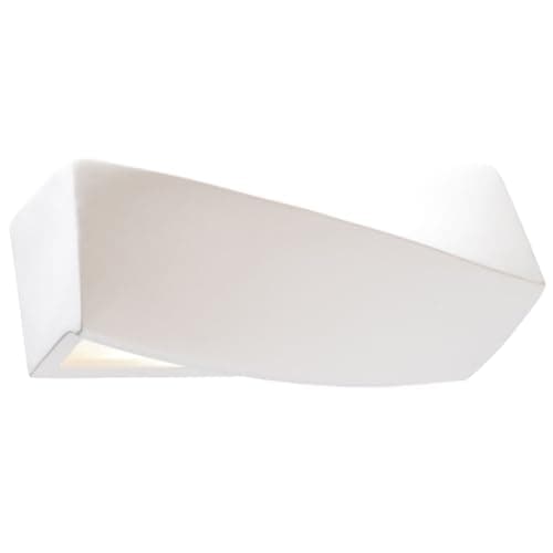 Image of SOLLUX lighting Sigma Mini Ceramic Wall Light - Wall Lighting Lamp for Living Room Light Dining Room - Hallway Lamp Made of Ceramic in White 35 x 16 x 12 cm