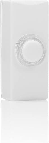 Image of BYRON Wired Door Bell Push Button – Simple Design – Compatible with Most Chimes – Easy Installation with E4ALL Thankyou card (WHITE ILLUMINATED)