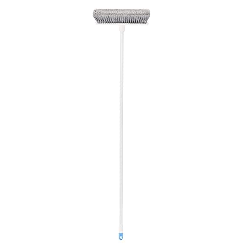 Image of Amazon Basics Angled Push Broom, Blue&White