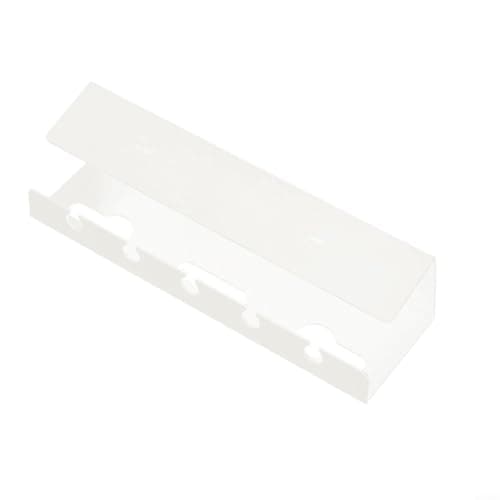 Image of Nexbrill Cable Management Tray Cord Holder for Computer Desk TV Stand Workbench, Under Desk Wire Organizer with Storage Slot, No Drill Installation, Space Saving, 40x12x10cm(white)