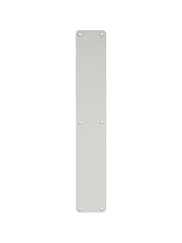 Image of Kooples Hardware Plain Finger Plate Satin Anodised Aluminium Lightweight Door Protection for Commercial and Public Use (500mm x 75mm)