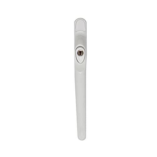 Image of ERA Maxim Inline Offset Locking Window Handle White| PVC Windows Handle Replacement | White Handle & Button with Keys