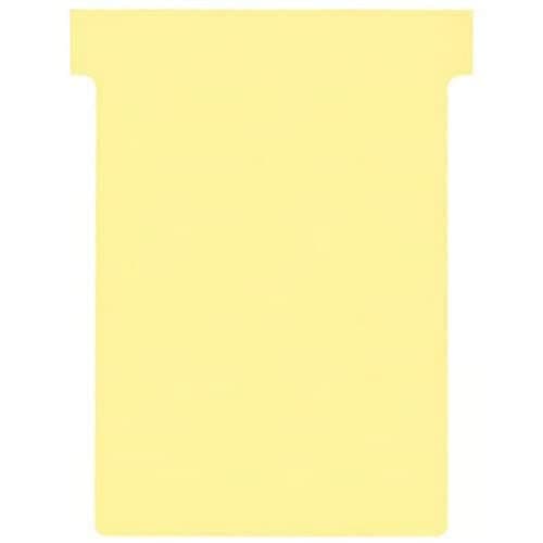 Image of Nobo T-Cards Tab Top 15mm W92x Bottom W80x Full H120mm Size 3 Yellow Ref 32938915 [Pack of 100]