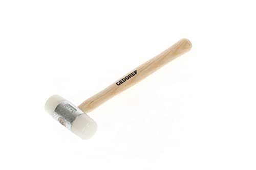 Image of GEDORE Nylon Hammer with Wooden Handle, Leather Hammer, Dia. 40 mm, Hammer with ash Wood Handle, Tool, Forged, 225 E-40