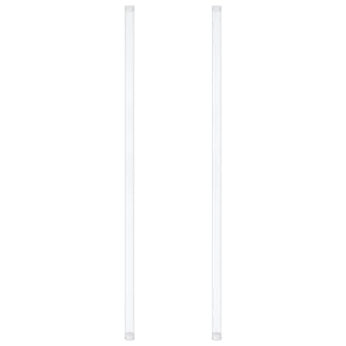 Image of PATIKIL Clear Rigid Tube Round Plastic Tubing with End Caps Polycarbonate Water Pipe, 500mm/20 Inch Length, 12mm x 13mm/0.47" x 0.51", 2 Set