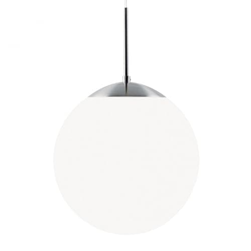 Image of Nordlux Cafe 30 single dome ceiling pendant light (39583001, white opal glass, 30cm, 60w max E27