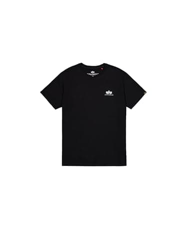 Image of Alpha Industries Basic T Small Logo T-Shirt for Men Black