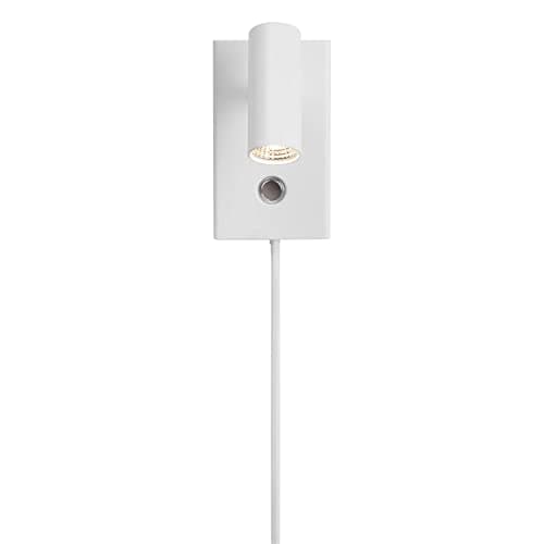 Image of Nordlux Omari Indoor Wall Light White Metal Intergrated LED On-Fixture Switch - Bedroom, Bedside, Living Room Plug in or Mains Powered, IP20