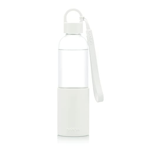 Image of Bodum MELIOR 12053-913B Glass Water Bottle with Coloured Silicone Sleeve and Screw Cap 0.5 L