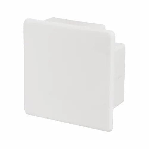 Image of 50mm x 50mm 2" x 2" PVC White Electrical Cable Cover Maxi Trunking + Bends (1 x 50mm x 50mm End Cap Only)