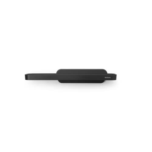 Image of Brabantia - Mindset Shower Shelf with Squeegee - Easy Storage - Hygienic Water Drain System - Holds Up to 2 kg - Corrosion Resistant - Fixing Materials Included - Infinite Grey - 42.1 x 9 cm