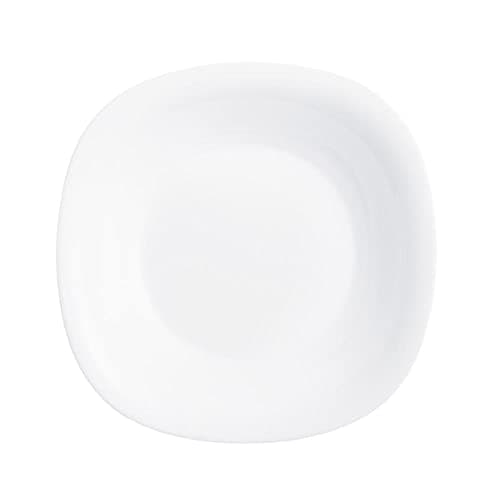 Image of Luminarc 22.5 cm Carine Glass Soup Plate, White, 1 Piece