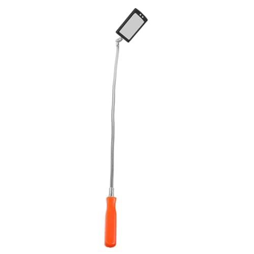 Image of CATIEBYE Portable Inspection Mirror for Mechanic with Flexible Hose Design and Stainless Steel Rectangular Mirror, Handheld Extendable Tool for Car Bottom and Interior Wall Inspection