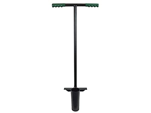 Image of Faithfull Essentials Carbon Steel Long Handled Treaded Bulb Planter Length 960mm