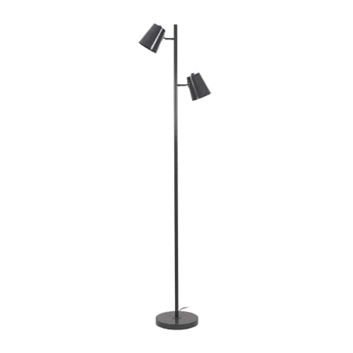 Image of ValueLights | Grey Metal 2 Way Standing Floor Lamp | Floor Lamps & Torchieres, Home Décor & Improvement Essential | Includes Bulb