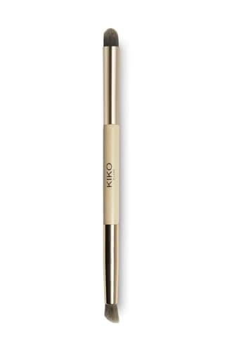 Image of KIKO Milano Green Me Double Eye Brush | Double eye brush for eyeshadows and eyeliner