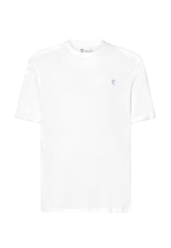 Image of El Búho Nocturno Men's Pyjama T-Shirts Short Sleeve Cotton Knit Plain T-Shirt for Men, 100% Cotton, White 7630, XL