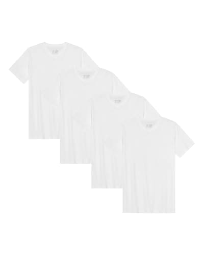 Image of DANISH ENDURANCE Men's T-Shirts, Organic Cotton T-Shirts for Men, V-Neck, 4-Pack, White, XX-Large