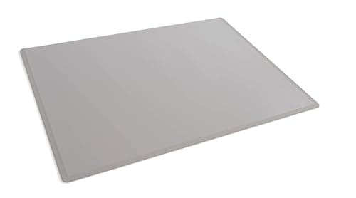Image of Durable Desk Mat with Transparent Overlay - 65 x 50cm - Perfect for Storing Notes & Important Information - Easy to Clean Desk Pad - Grey