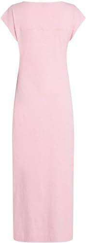 Image of Tommy Hilfiger Women’s Knot Midi Dress with Boat Neck, Pink (Classic Pink), L