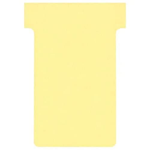 Image of Nobo T-Card Planning Cards, Yellow, Size 2, Pack Of 100 Planning Card Re-Fills, Office Wall Planner System, 2002004