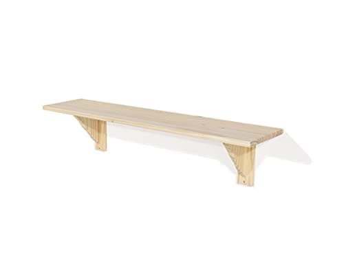Image of Solid Pine Traditional Shelf Kit with Bull Nose Edging and Fixings for Easy Installation