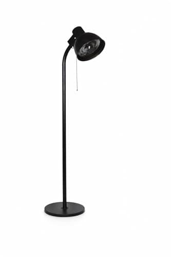 Image of Laa Haacienda Salvador Electric Patio Heater – 230cm Tall Outdoor Floor Standing Heater, 2000W Halogen Heating Lamp with Adjustable Heat Settings, Black Finish