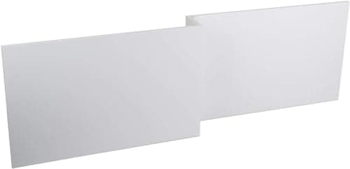 Image of Aquariss 1700mm L Shape Gloss White Wood Shower Bath Front Panel Adjustable for Bathroom Soaking Tub