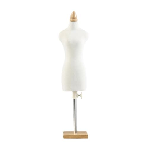 Image of Sharplace Mini Tailor Dressmaker Doll Female Dress Form Mannequin Doll Dress Display Holder for Micro Landscape Fairy Garden, 33cm Square Base