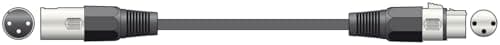 Image of QTX Professional DMX Lighting Leads XLR Plug to Socket 10.0m