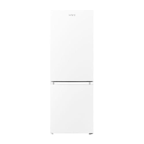 Image of HYE Fridge Freezer - Freestanding Fridge Freezer, 143cm Height, 49.5cm Width, 175L Capacity, Quiet 39 dB Operation, Suitable for Couples & Families, White - RF01FF175W18