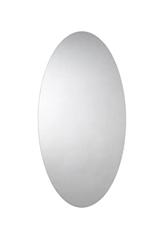 Image of Croydex Belham Oval Mirror with Hang N Lock Fitting System, 900 x 450 x 5mm,Silver
