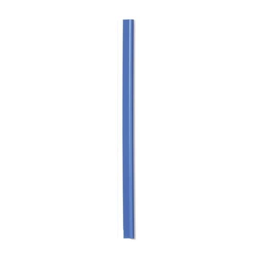 Image of Durable A4 Spine Bar 6mm Blue - Pack of 100 - Quick and Easy Binding for Unpunched Documents - Holds Up to 60 A4 Sheets