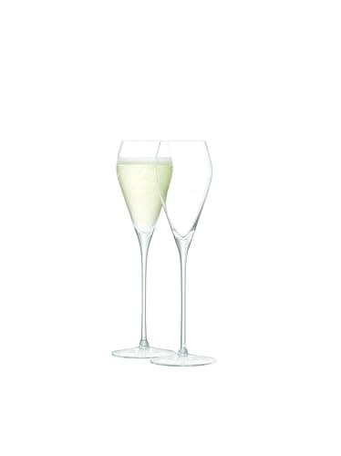 Image of LSA International Wine Prosecco Glass 250 ml Clear | Set of 2 | Mouthblown and Handmade Glass | WI54, Champagne Glasses