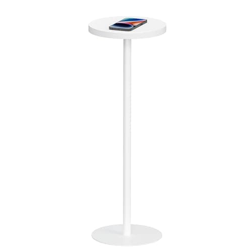 Image of TUTOTAK Tall Round Side Table, Small End Table, Drink Table, Pedestal Side Table, livingroom, White TB01BW065EU