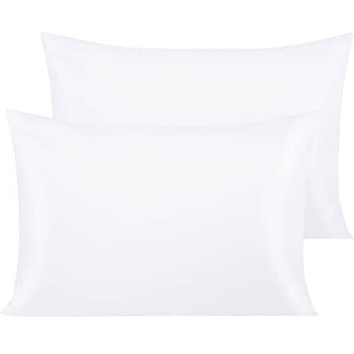 Image of NTBAY 2 Pack 500 Thread Count 100% Egyptian Cotton Pillow Cases, Super Soft Cozy and Breathable Envelope Closure Standard Pillowcases, 50x75 cm, White