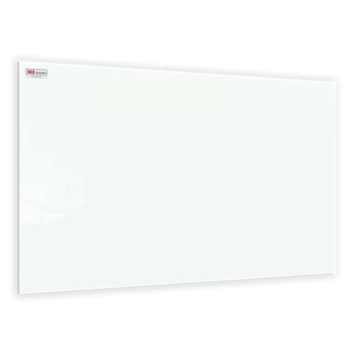 Image of ALLboards Magnetic White Glass Board 80x60cm, Frameless, Glass Magnetic Board, Tempered Glass, Writing Board