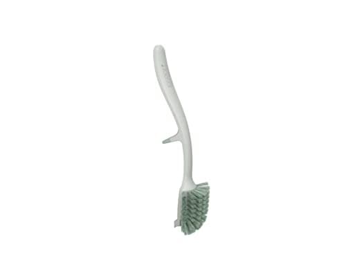 Image of Joseph Joseph Edge Dish Washing up, Scrubbing Brush – Stone/Sage Green