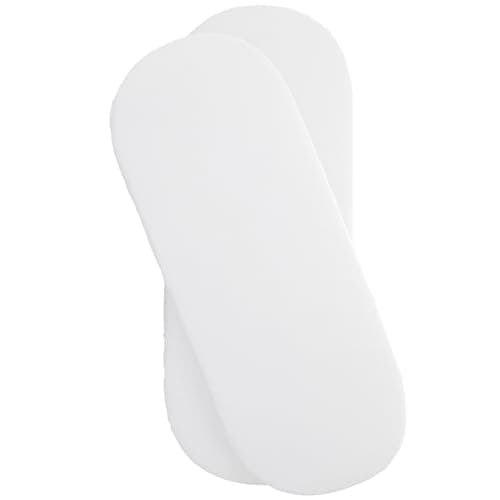Image of Clair de Lune 2 Pack Fitted Jersey Cotton Moses Basket Sheets 74 x 30 cm (White)