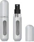 Image of 5ml Refillable Travel Perfume Atomiser Atomizer – Spray Bottle, Portable Perfume Spray for Women & Men, Mini Fragrance Travel Bottle (1, silver)