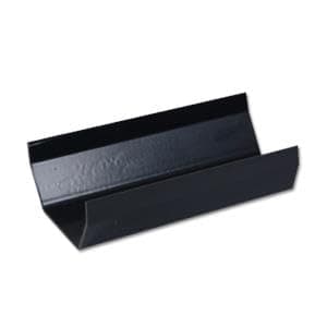 Image of Floplast Black 114mm Square Gutter and Fittings (Black Gutter)